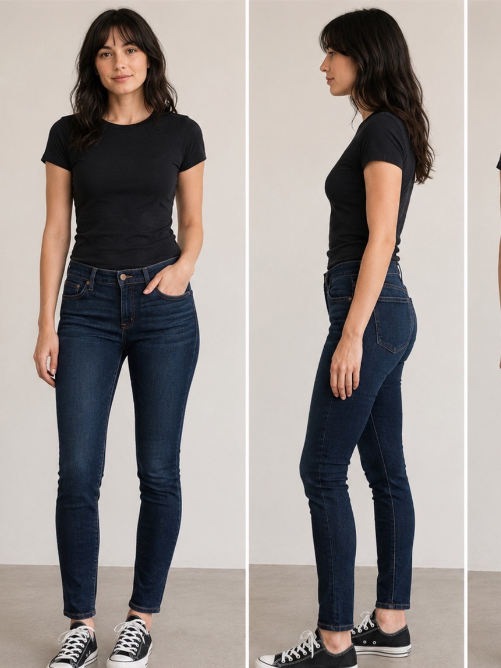 J. Crew Dark wash Skinny Jeans mid rise stretch denim. 28